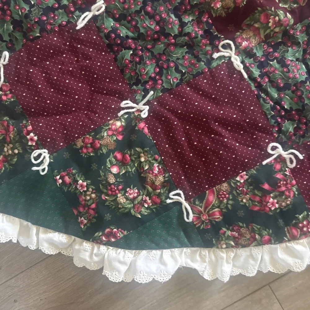 Vintage Patchwork Christmas Tree Skirt 58